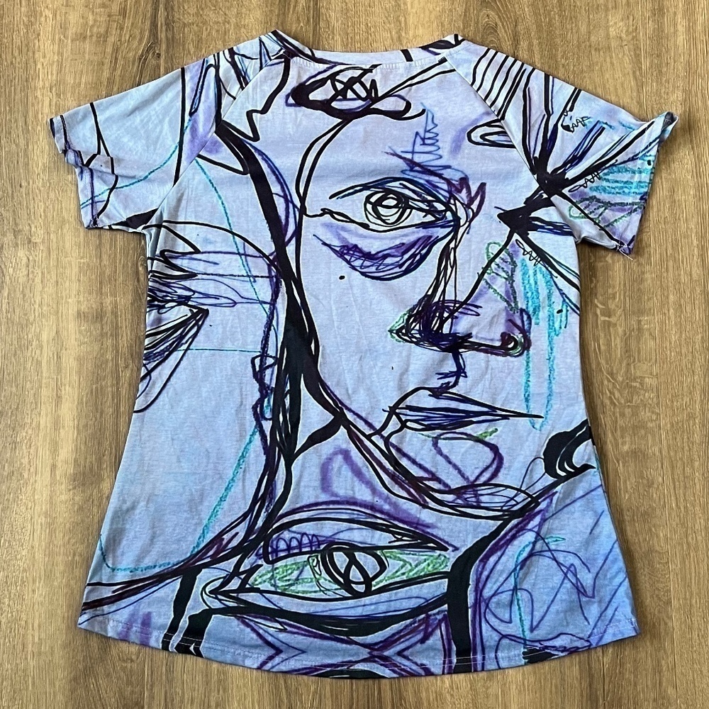3 Top Bundle Purple and B&W Size L - Picture 5 of 16